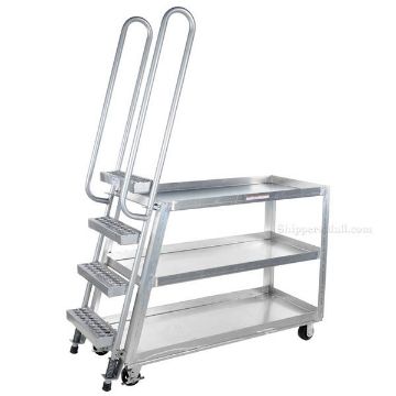 Stock picker carts for getting stock from shelves. Part# SPA-HD-2252 Stock picker carts for industrial use Heavy duty 500 lb capacity. Vestil Part SPA-HD-2252