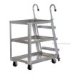 Aluminum Stock Picker truck. Stockpicker cart with ladder for pulling items from shelves. Has a capacity of 660 lbs. Mfg Part # SPA3-2236