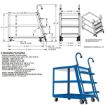 Stock Picker cart with 3 shelves, size 24 X 48 with molded rubber casters. , part #: SPS3-2848