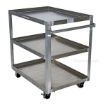 Aluminum Service Cart W/ Three 28X40 Shelves for industrial use or factories great for food industry. - Model #: SCA3-2840