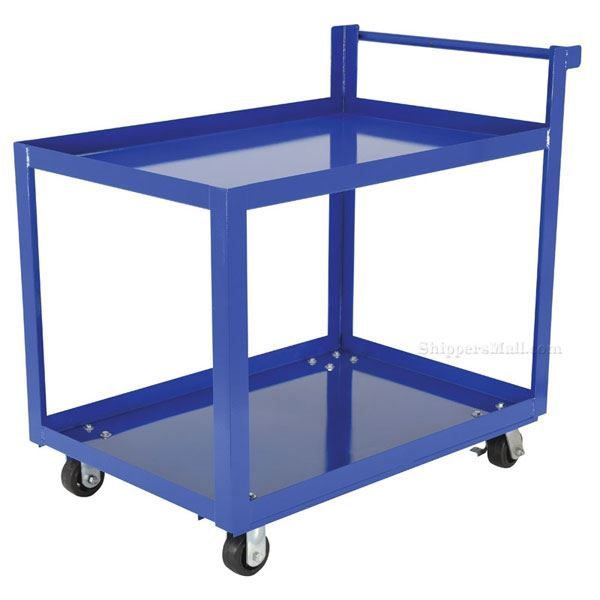 Steel Service Cart Two 22 X 36 Shelves for industrial use or factories great for food industry. - Model #: SCS2-2236