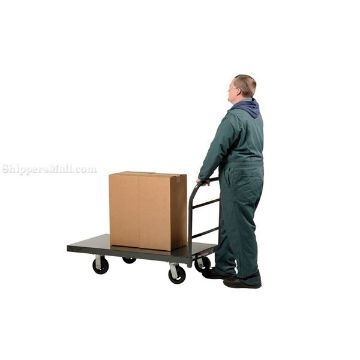 "Steel Platform Truck with 6"x2" Rubber Casters. Deck size is: 24"x48"  Part #: ECSPT-2448 Drawing Steel Platform Truck with 6x2" Rubber Casters. Deck size is: 24"x48" - 6"X2" rubber wheels. Part #: ECSPT-2448 DRAWING