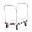 Heavy Duty Aluminum Treadplate Platform Truck with Double Handles, Measures 24X36. Double handle. Part #: ATP-C-2436-2HDL