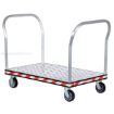 Heavy Duty Aluminum Treadplate Platform Truck with Double Handles, Measures 30X48. Part #: ATP-C-3048-2HDL