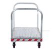 Heavy Duty Aluminum Treadplate Platform Truck with measures 30X60. Double handle. Part #: ATP-C-3060-2HDL front