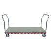 Heavy Duty Aluminum Treadplate Platform Truck with Double Handles, Measures 36X72.