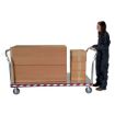 Heavy Duty Aluminum Treadplate Platform Truck Double Handles,  36X72.