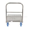 Stainless Steel Platform Truck with poly on poly casters 24X36 Part #: SSPT-2436 Rear