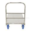 Stainless Steel Platform Truck with poly on poly casters. 24X48Part #: SSPT-2448 rear
