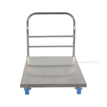 Stainless Steel Platform Truck with poly on poly casters. 30X48 Part #: SSPT-3048 a Stainless Steel Platform Truck with poly on poly casters. 30X48 a