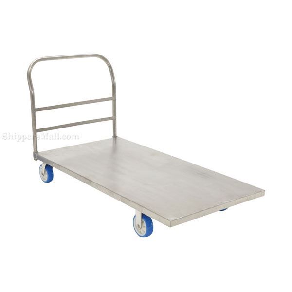Stainless Steel Platform Truck with poly on poly casters. 30X60 Part #: SSPT-3060