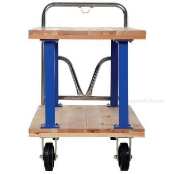 Double Deck Hardwood Platform Cart with a 1600 lb. capacity. Deck size; 24X48Part #: VHPT/D-2448 front Double Deck Hardwood platform utility Cart with a 1600 lb. capacity. Deck size; 24X48 Part #: VHPT/D-2448 front