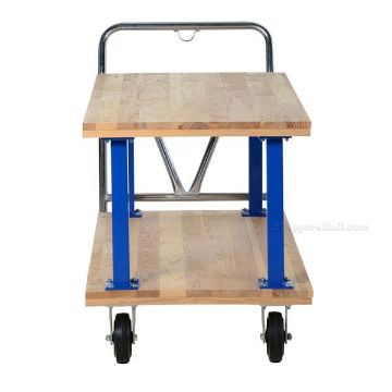 Double Deck Hardwood Platform Cart with a 1600 lb. capacity. Deck size; 27X54  front Double Deck Hardwood Platform Cart with a 1600 lb. capacity. Deck size; 27X54 Part #: VHPT/D-2754 front