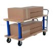Double Deck Hardwood Platform Truck with a 1600 lb. capacity. Deck size; 27X54 