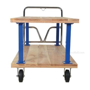 Double Deck Hardwood Platform Cart with a 1600 lb. capacity. Deck size; 30X60 Front Double Deck Hardwood Platform Cart with a 1600 lb. capacity. Deck size; 30X60 Part #: VHPT/D-3060 Front