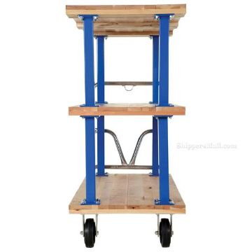 Triple Deck Hardwood Platform Cart 24X48 front Triple Deck Hardwood Platform Cart with a 1600 lb. capacity. Deck size; 24X48 Part #: VHPT/TD-2448 front