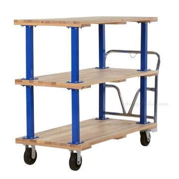 Triple Deck Hardwood Platform Cart 27X54 Triple Deck Hardwood Platform Cart with a 1600 lb. capacity. Deck size; 27X54Part #: VHPT/TD-2754