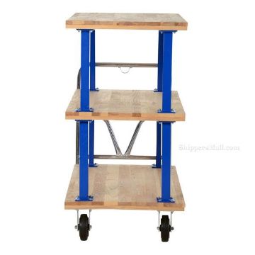 Triple Deck Hardwood Platform Cart 27X54 a Triple Deck Hardwood Platform Cart with a 1600 lb. capacity. Deck size; 27X54 Part #: VHPT/TD-2754