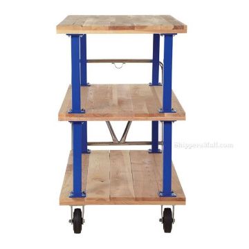 Triple Deck Hardwood Platform Cart 30X60 front Triple Deck Hardwood Platform Cart with a 1600 lb. capacity. Deck size; 30X60, Part #: VHPT/TD-3060 front
