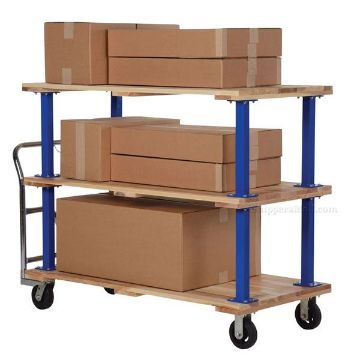 Triple Deck Hardwood Platform Truck 30X60  Triple Deck Hardwood Platform Cart with a 1600 lb. capacity. Deck size; 30X60