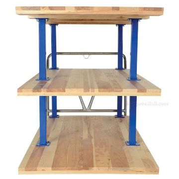 Triple Deck Hardwood Platform Cart 36X72 front Triple Deck Hardwood Platform Cart with a 1600 lb. capacity. Deck size; 36X72, Part #: VHPT/TD-3672 front