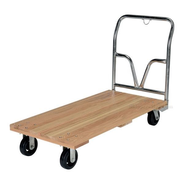 Hardwood platform truck with a hardwood deck. Has a 1600 lb. capacity. Mold on Rubber casters. Part #: VHPT-2448