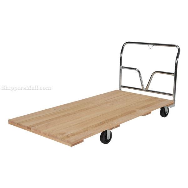 Hardwood platform truck with a hardwood deck. Has a 1600 lb. capacity. Mold on Rubber casters. Part #: VHPT-3672