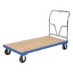 Hardwood platform dolly with steel frame. Mold on Rubber casters.Part #: VHPT/S-3672