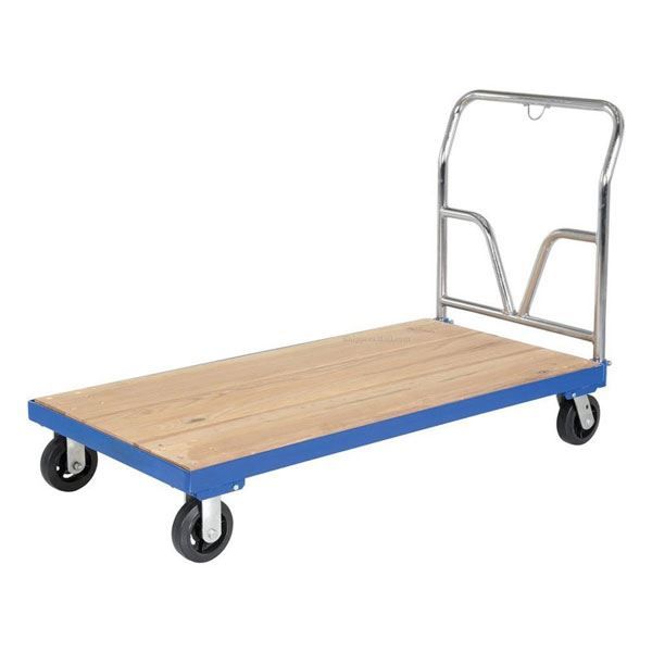 Hardwood platform dolly with steel frame. Mold on Rubber casters.Part #: VHPT/S-3672