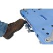 Platform Truck, Folding Handle, Foot Brake. Deck size: 18"x23-7/8". Capacity: 330. Weight: 27 lb.