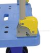 Platform Truck, Folding Handle, Foot Brake. Deck size: 18"x23-7/8". Capacity: 330. Weight: 27 lb.