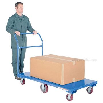 Flat Bed Cart, Capacity: 2000 lbs. Deck Size (WXLXH) 30" x 60" x 11-3/4". Part #: FLAT-C HD Platform Truck with 2,000 lb Capacity. 30"W X 60"L Part: FLAT-C