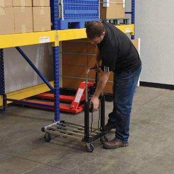 Fold-Up Aluminum Platform Truck 28X16X9.   Part #: FAPT-1628 Telescoping Alum. Folding Platform Truck 28X16X9, Part #: FAPT-1628