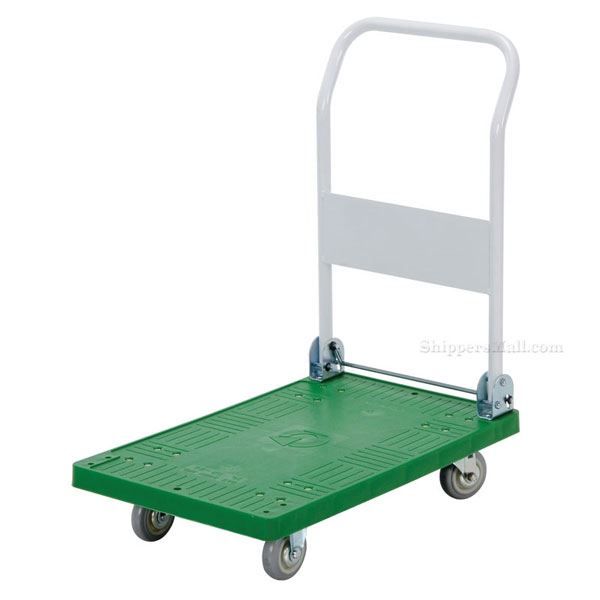Plastic Platform Truck with Folding Handle - 18"W X 30"L