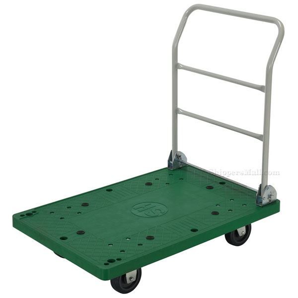 Plastic Platform Truck with Folding Handle - 25"W X 37"L