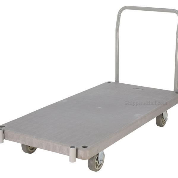 Heavy Duty Plastic Platform Truck with 1 handle. 2000 lb. Capacity. Size: 30"W X 60" L. 