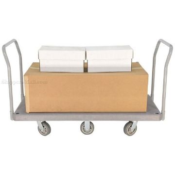 Heavy Duty Plastic Platform Truck with 2 Handles 3000 lb. capacity . Deck Height: 9-3/8". - Part #: PPT-3-62 Heavy Duty Plastic Platform Truck with 2 Handles 3000 lb. capacity . Deck Height: 9-3/8". - Part #: PPT-3-62