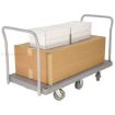 Heavy Duty Plastic Platform Truck with 2 Handles 3000 lb. capacity . Deck Height: 9-3/8". - Part #: PPT-3-62
