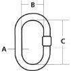 Peerless Oblong Master Links, Chain Rigging Component, blue powder coat