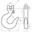 Kuplex Clevis Sling Hooks, Chain Rigging Component, drawing