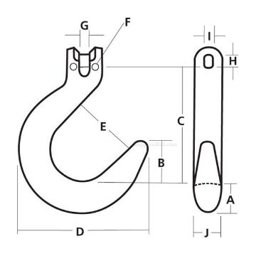 Kuplex Clevis Foundry Hooks drawing Kuplex Clevis Foundry Hooks, Chain Rigging Component, drawing