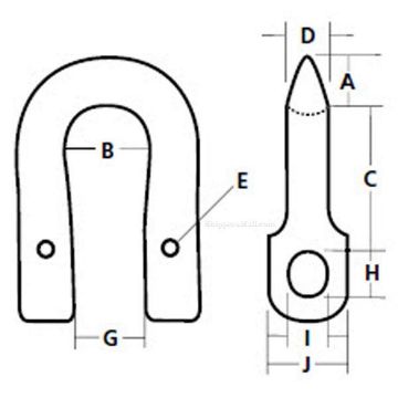 Lifting Chain Coupling Link Kuplex Kuplers drawing Kuplex Kuplers, Chain Rigging Component,  Lifting Chain Coupling Link drawing