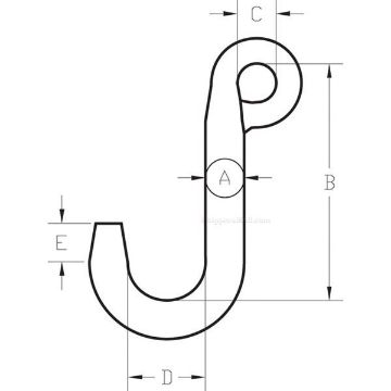 Standard Alloy Foundry Sorting Hooks - Short Version drawing Foundry Sorting Hooks - Short Version, Chain Rigging Component, drawing