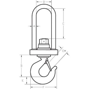 Insulated Swivel Hooks drawing Insulated Swivel Hooks, Chain Rigging Component,drawing