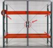 Pallet rack gate with double hinges, RDHG-810 a