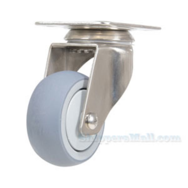 Swivel caster, industrial casters, thermoplastic, stainless steel, CST-E-SS-3X1TPR-S
