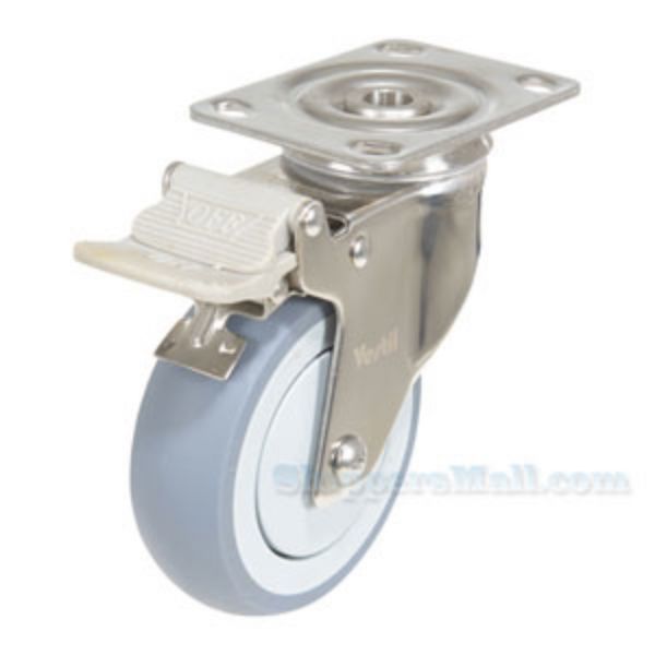 4X1 Thermoplastic Stainless Steel rigging with Swivel Caster with total Brake
