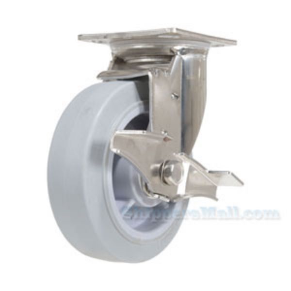 6X2 Thermoplastic Stainless Steel rigging with Swivel Caster with brake P/N: CST-E-SS-6X2TPR-SWB
