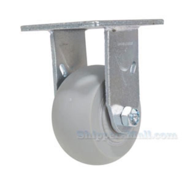 4X2 Polyolefin Rigid caster Model: CST-F34-4X2DK-R