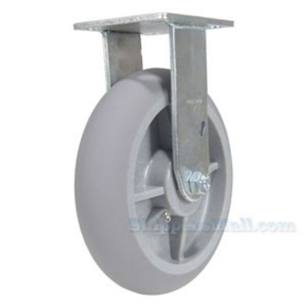 8X2 Polyolefin Rigid Casters P/N: CST-F34-8X2DK-R